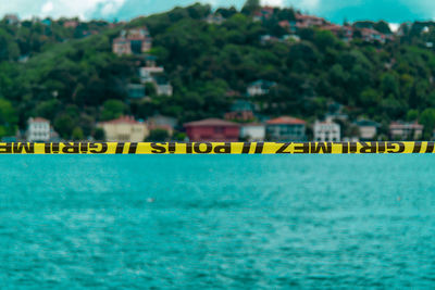 Scenic view of swimming pool by sea