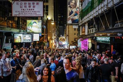 Crowd at night