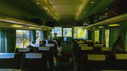 People sitting in train