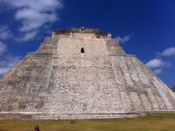 Low angle view of old ruins against clear sky
