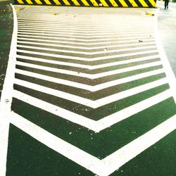 Road marking on zebra crossing