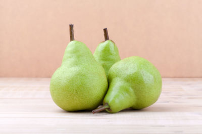 Close-up of apples on table