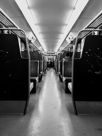 Interior of empty train