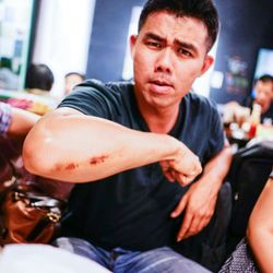 People sitting in restaurant