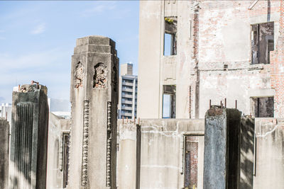 Ruined building against sky