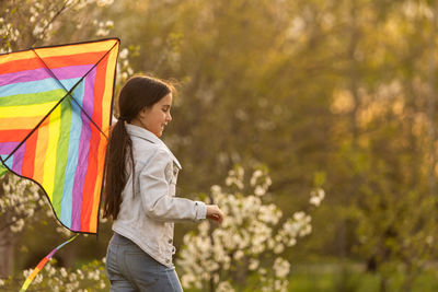 Woman holding umbrella