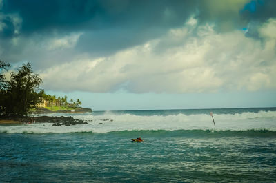 Scenic view of sea against sky