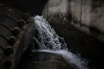 Close-up of water splashing in sea