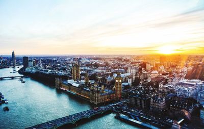 Cityscape at sunset