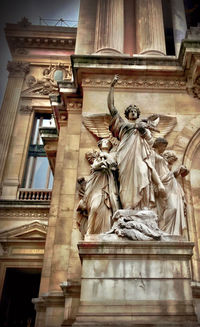 Low angle view of angel statue