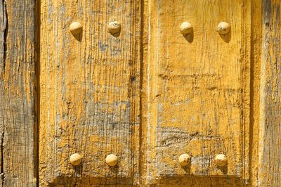 Full frame of old wooden door