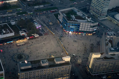 High angle view of cityscape