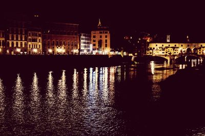 Illuminated city at night