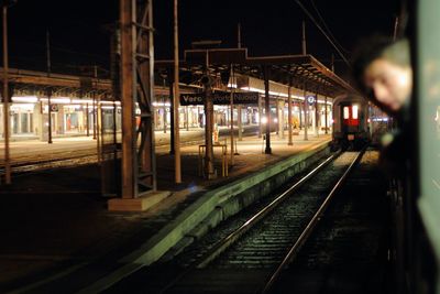 Train at night