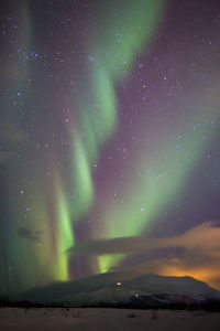 Scenic view of aurora borealis