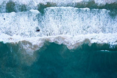 High angle view of beach