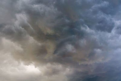 Low angle view of storm clouds in sky