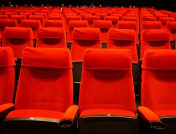 Full frame shot of empty chairs