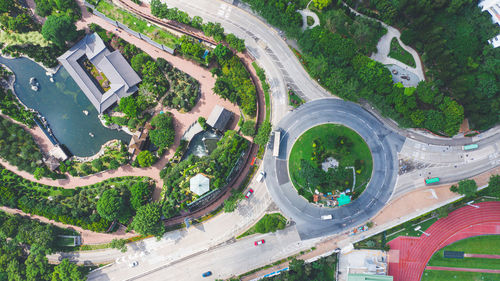 High angle view of cityscape