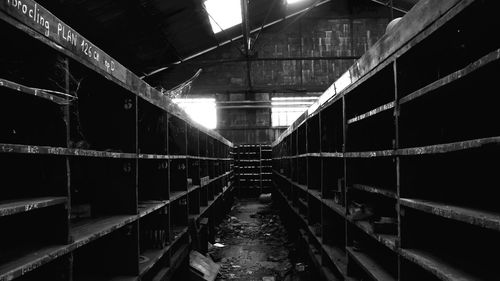 Interior of abandoned building