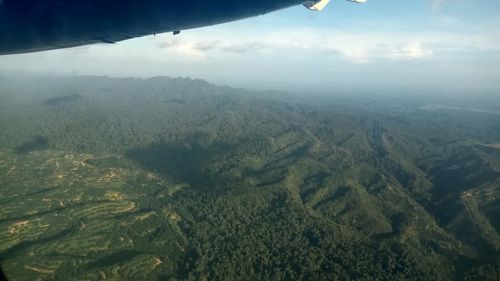 Aerial view of landscape against sky