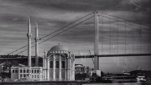 View of suspension bridge