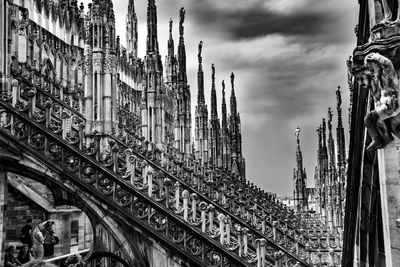 Low angle view of buildings against sky
