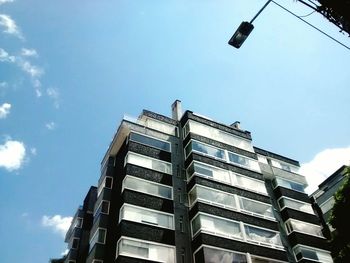 Low angle view of modern building against sky