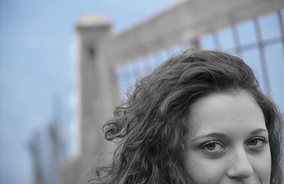 Close-up portrait of woman