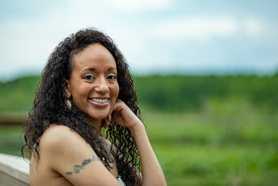 Portrait of a smiling young woman