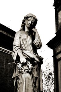 Low angle view of angel statue