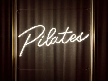 Close-up of text on wall