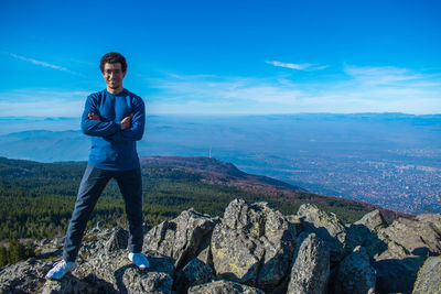 Views of sofia city and the balkan mountains from vitosha mountain in the late autumn of 2021.