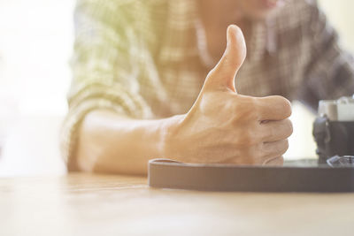 Close-up of woman's hands