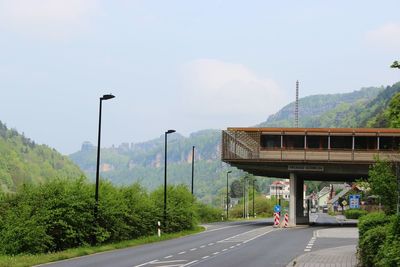 Road passing through mountain