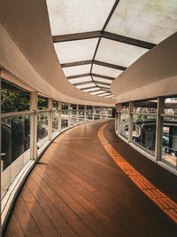 Low angle view of escalator