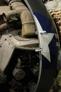 High angle view of machinery