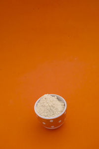 High angle view of coffee cup