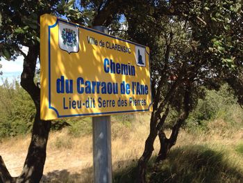 Low angle view of information sign