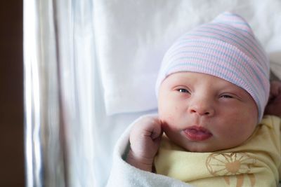 Portrait of cute baby girl