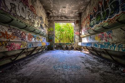 Interior of abandoned building