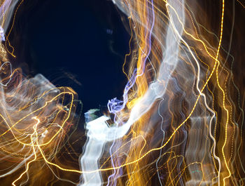 Light trails at night