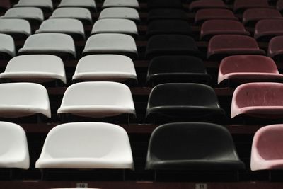 Full frame shot of empty chairs