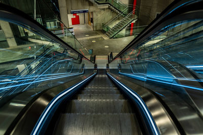 View of escalator