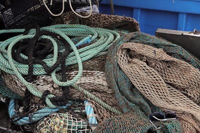 Full frame shot of fishing net