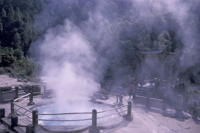 Scenic view of waterfall