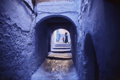 People in tunnel