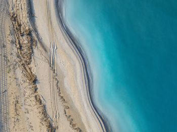 High angle view of beach