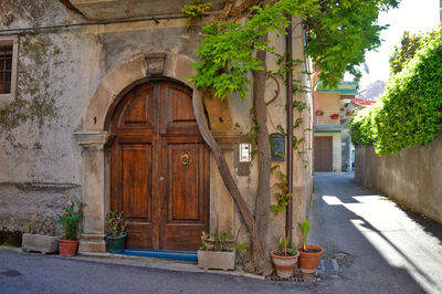 An street in teggiano, old village in salerno province, italy.