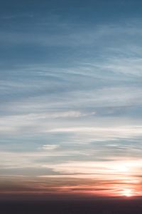 Low angle view of sky at sunset
